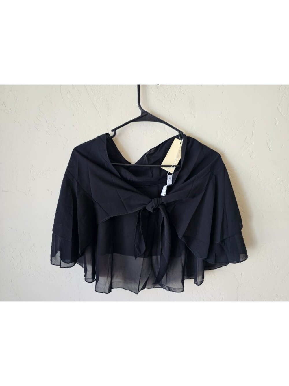Ekouaer Womens Sheer Black Swim Sarong Wrap Cover-Up With Tie Waist - Size M - 1